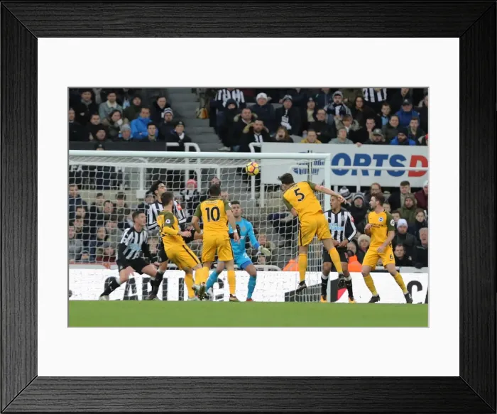 Framed Print : Lewis Dunk's Headed Goal Attempt vs. Newcastle United (Premier League, 30DEC17) Framed Print : Lewis Dunk's Headed Goal Attempt vs. Newcastle United (Premier League, 30DEC17)