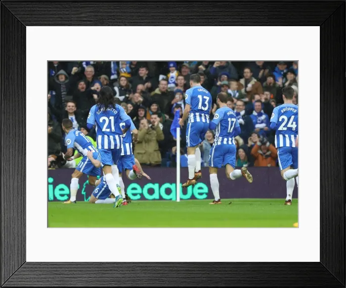Framed Print : Intense Premier League Showdown: Brighton & Hove Albion vs. Bournemouth (01.01.18) Framed Print : Intense Premier League Showdown: Brighton & Hove Albion vs. Bournemouth (01.01.18)