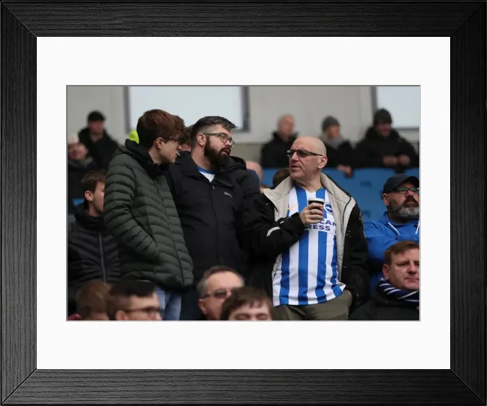 Framed Print : Brighton and Hove Albion vs. Bournemouth: A Premier League Clash at American Express Community Stadium (01.01.18)