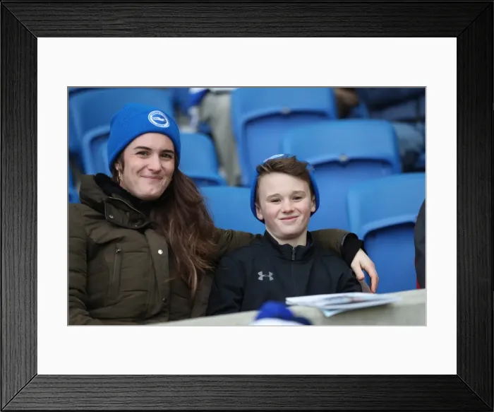 Framed Print : Premier League Showdown: Brighton & Hove Albion vs Bournemouth (01JAN18) - American Express Community Stadium