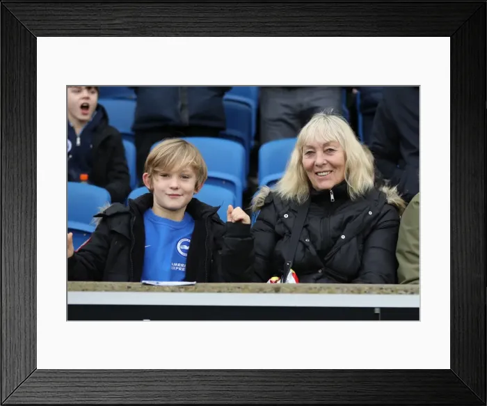 Framed Print : Premier League Showdown: Brighton & Hove Albion vs Bournemouth (01JAN18) - American Express Community Stadium