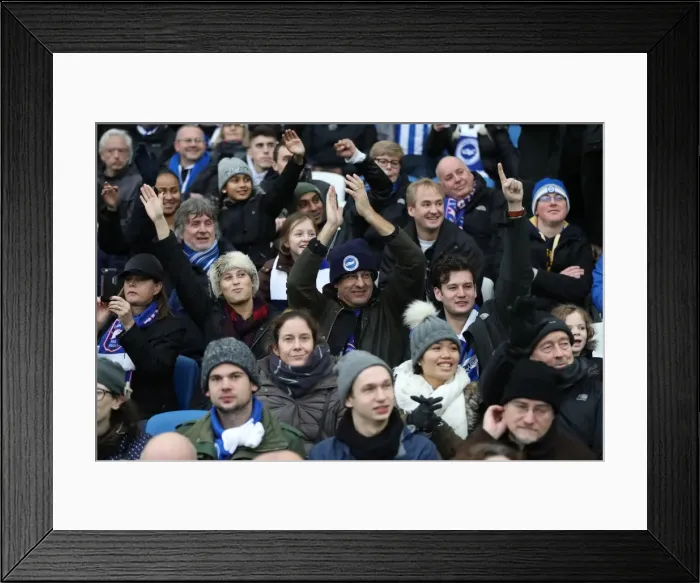 Framed Print : Intense Premier League Showdown: Brighton & Hove Albion vs Bournemouth (01JAN18)