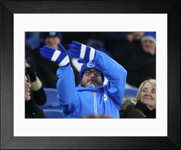 Framed Print : FA Cup 3rd Round: Brighton & Hove Albion vs. Crystal Palace Clash at American Express Community Stadium (08.01.18)