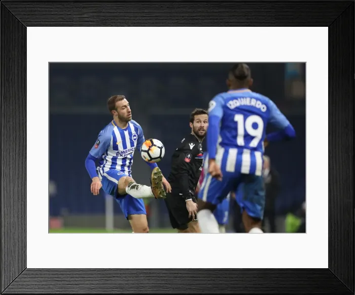Framed Print : Brighton and Hove Albion vs. Crystal Palace: FA Cup 3rd Round Clash at American Express Community Stadium (08.01.18) Framed Print : Brighton and Hove Albion vs. Crystal Palace: FA Cup 3rd Round Clash at American Express Community Stadium (08.01.18)