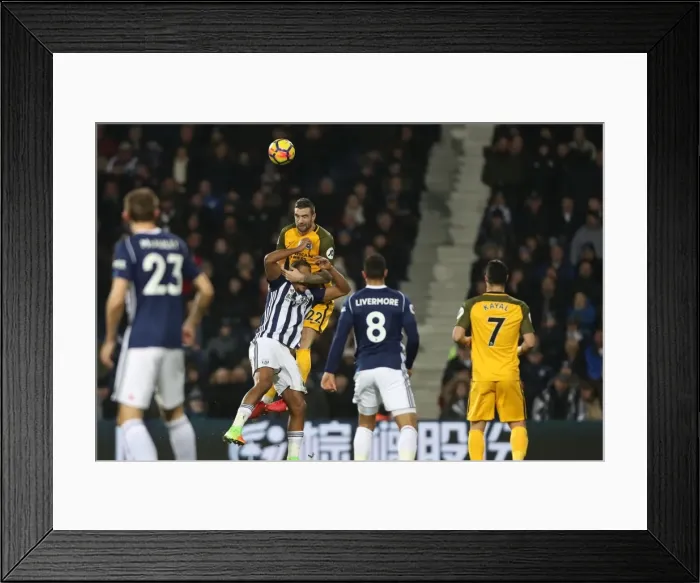 Framed Print : Premier League Showdown: West Bromwich Albion vs. Brighton and Hove Albion at The Hawthorns on 13th January 2018 Framed Print : Premier League Showdown: West Bromwich Albion vs. Brighton and Hove Albion at The Hawthorns on 13th January 2018