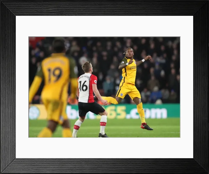 Framed Print : Intense Premier League Showdown: Southampton vs. Brighton and Hove Albion at St Mary's Stadium (31Jan18) Framed Print : Intense Premier League Showdown: Southampton vs. Brighton and Hove Albion at St Mary's Stadium (31Jan18)