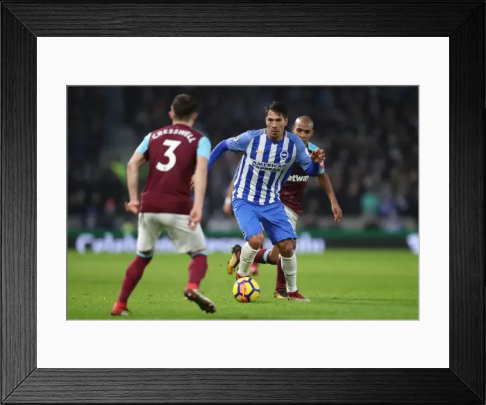 Framed Print : Brighton and Hove Albion vs. West Ham United: A Premier League Clash at American Express Community Stadium (3rd February 2018) Framed Print : Brighton and Hove Albion vs. West Ham United: A Premier League Clash at American Express Community Stadium (3rd February 2018)