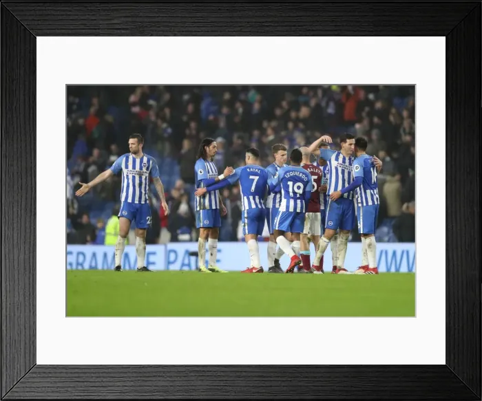 Framed Print : Brighton and Hove Albion vs. West Ham United: Premier League Showdown at American Express Community Stadium (3rd February 2018) Framed Print : Brighton and Hove Albion vs. West Ham United: Premier League Showdown at American Express Community Stadium (3rd February 2018)