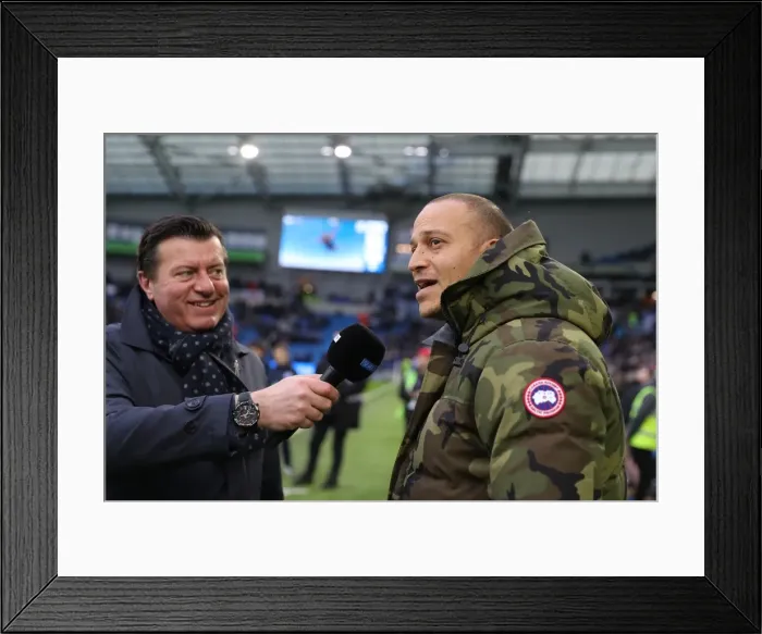 Framed Print : Brighton and Hove Albion vs. West Ham United: A Premier League Clash at American Express Community Stadium (3rd February 2018)