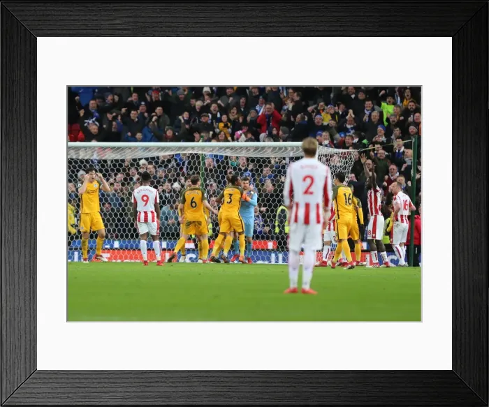Framed Print : 10FEB18: Premier League Showdown - Stoke City vs. Brighton and Hove Albion at The Bet365 Stadium Framed Print : 10FEB18: Premier League Showdown - Stoke City vs. Brighton and Hove Albion at The Bet365 Stadium