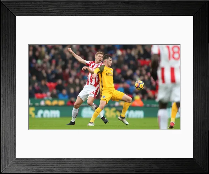 Framed Print : 10FEB18: Premier League Showdown - Stoke City vs. Brighton and Hove Albion at The Bet365 Stadium