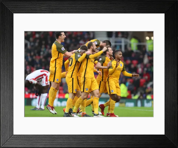 Framed Print : 10FEB18: Premier League Battle - Stoke City vs. Brighton and Hove Albion at The Bet365 Stadium Framed Print : 10FEB18: Premier League Battle - Stoke City vs. Brighton and Hove Albion at The Bet365 Stadium