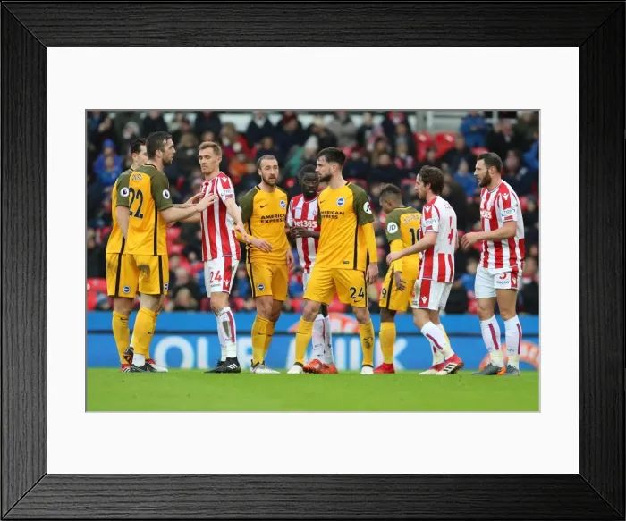 Framed Print : 10FEB18: Premier League Showdown - Stoke City vs. Brighton and Hove Albion at The Bet365 Stadium Framed Print : 10FEB18: Premier League Showdown - Stoke City vs. Brighton and Hove Albion at The Bet365 Stadium