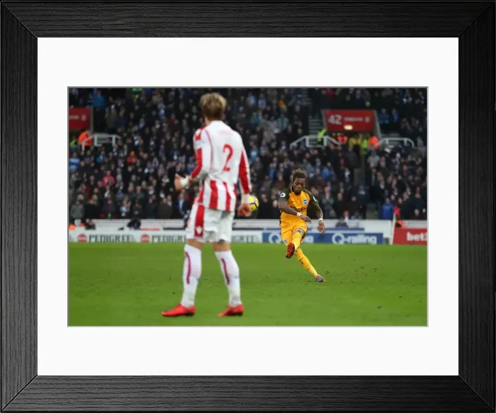 Framed Print : 10FEB18: Premier League Battle - Stoke City vs. Brighton and Hove Albion at The Bet365 Stadium Framed Print : 10FEB18: Premier League Battle - Stoke City vs. Brighton and Hove Albion at The Bet365 Stadium
