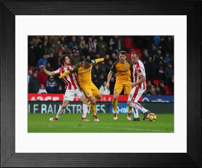 Framed Print : 10FEB18: Premier League Battle - Stoke City vs. Brighton and Hove Albion at The Bet365 Stadium Framed Print : 10FEB18: Premier League Battle - Stoke City vs. Brighton and Hove Albion at The Bet365 Stadium