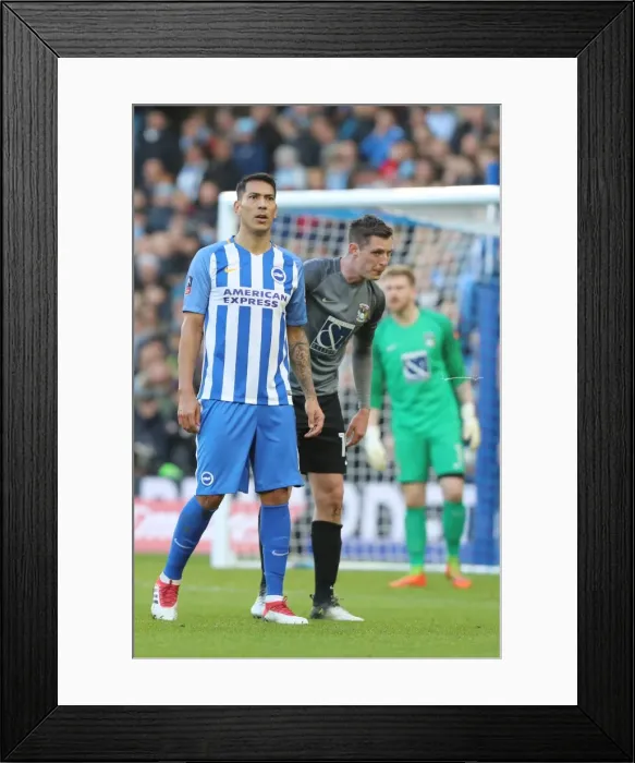Framed Print : Brighton and Hove Albion vs. Coventry City: FA Cup 5th Round Battle at American Express Community Stadium (17FEB18) Framed Print : Brighton and Hove Albion vs. Coventry City: FA Cup 5th Round Battle at American Express Community Stadium (17FEB18)