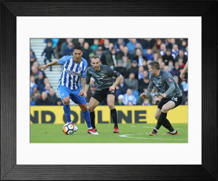 Framed Print : Brighton and Hove Albion vs Coventry City: FA Cup 5th Round Battle at American Express Community Stadium (17FEB18)