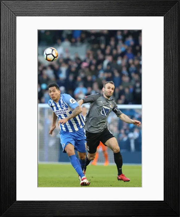 Framed Print : Brighton and Hove Albion vs. Coventry City: FA Cup 5th Round Battle at the American Express Community Stadium (17FEB18) Framed Print : Brighton and Hove Albion vs. Coventry City: FA Cup 5th Round Battle at the American Express Community Stadium (17FEB18)