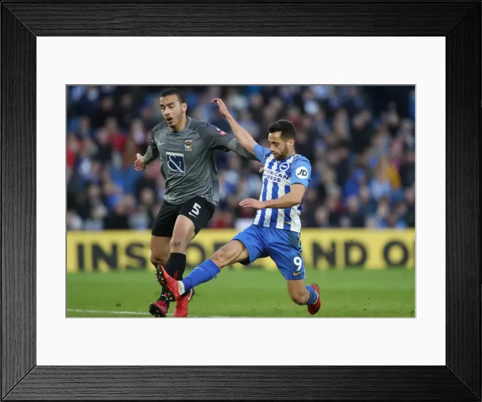 Framed Print : Brighton and Hove Albion vs. Coventry City: FA Cup 5th Round Battle at the American Express Community Stadium (17FEB18) Framed Print : Brighton and Hove Albion vs. Coventry City: FA Cup 5th Round Battle at the American Express Community Stadium (17FEB18)