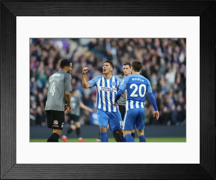 Framed Print : Brighton and Hove Albion vs. Coventry City: FA Cup 5th Round Battle at the American Express Community Stadium (17FEB18) Framed Print : Brighton and Hove Albion vs. Coventry City: FA Cup 5th Round Battle at the American Express Community Stadium (17FEB18)