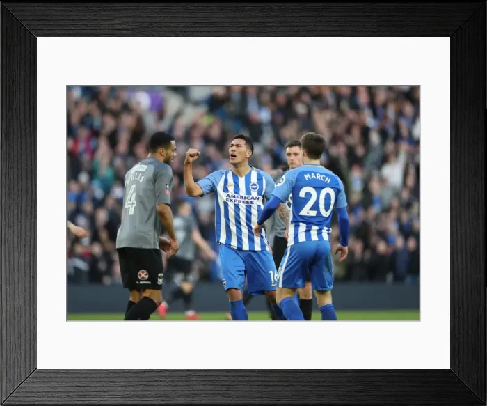 Framed Print : Brighton and Hove Albion vs. Coventry City: FA Cup 5th Round Battle at the American Express Community Stadium (17FEB18) Framed Print : Brighton and Hove Albion vs. Coventry City: FA Cup 5th Round Battle at the American Express Community Stadium (17FEB18)