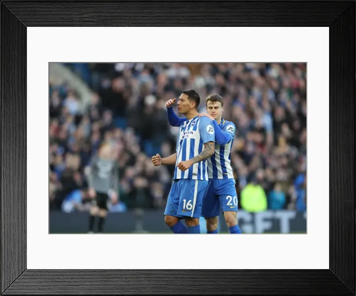 Framed Print : Brighton and Hove Albion vs. Coventry City: FA Cup 5th Round Battle at American Express Community Stadium (17FEB18) Framed Print : Brighton and Hove Albion vs. Coventry City: FA Cup 5th Round Battle at American Express Community Stadium (17FEB18)