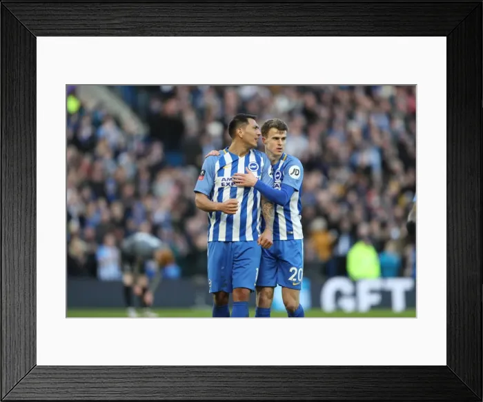 Framed Print : Brighton and Hove Albion vs. Coventry City: FA Cup 5th Round Battle at the American Express Community Stadium (17FEB18) Framed Print : Brighton and Hove Albion vs. Coventry City: FA Cup 5th Round Battle at the American Express Community Stadium (17FEB18)
