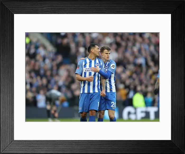 Framed Print : Brighton and Hove Albion vs. Coventry City: FA Cup 5th Round Battle at the American Express Community Stadium (17FEB18) Framed Print : Brighton and Hove Albion vs. Coventry City: FA Cup 5th Round Battle at the American Express Community Stadium (17FEB18)