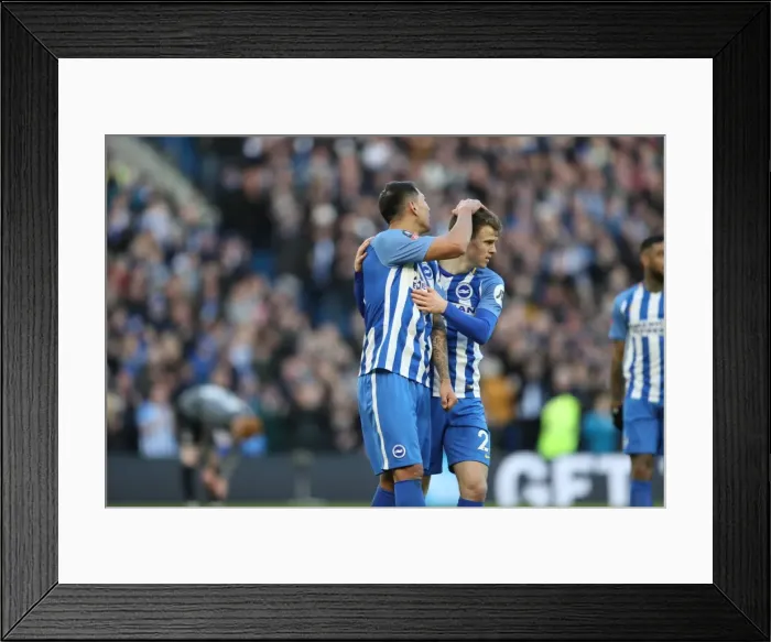 Framed Print : Brighton and Hove Albion vs. Coventry City: FA Cup 5th Round Battle at the American Express Community Stadium (17FEB18) Framed Print : Brighton and Hove Albion vs. Coventry City: FA Cup 5th Round Battle at the American Express Community Stadium (17FEB18)