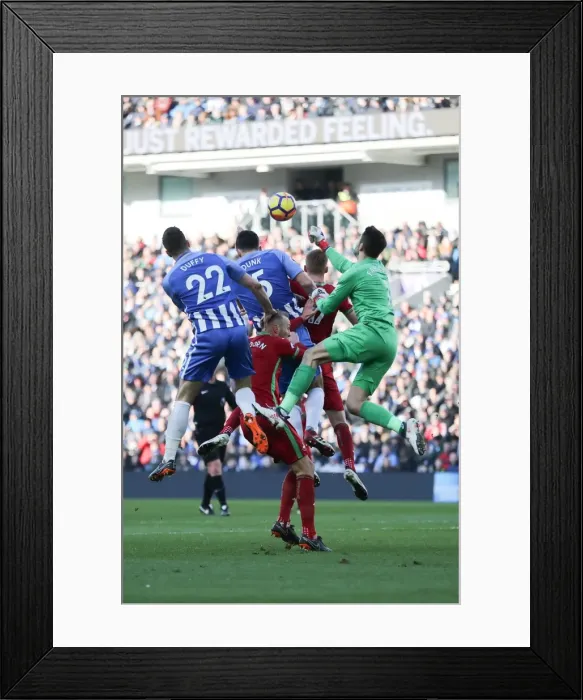 Framed Print : Intense Premier League Showdown: Brighton & Hove Albion vs Swansea City (24FEB18) Framed Print : Intense Premier League Showdown: Brighton & Hove Albion vs Swansea City (24FEB18)