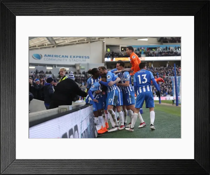 Framed Print : Intense Premier League Showdown: Brighton & Hove Albion vs Swansea City - 24th February 2018 Framed Print : Intense Premier League Showdown: Brighton & Hove Albion vs Swansea City - 24th February 2018