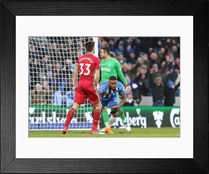 Framed Print : Intense Premier League Showdown: Brighton & Hove Albion vs Swansea City (24FEB18) Framed Print : Intense Premier League Showdown: Brighton & Hove Albion vs Swansea City (24FEB18)