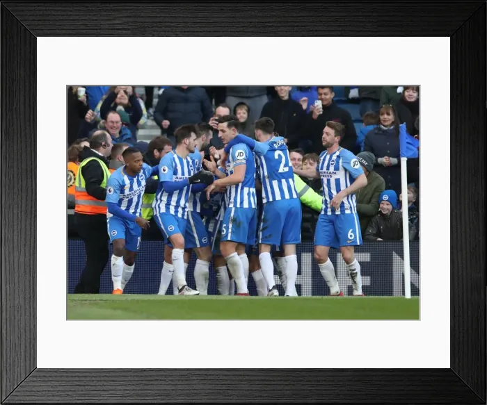 Framed Print : Intense Premier League Showdown: Brighton & Hove Albion vs Swansea City - 24th February 2018 Framed Print : Intense Premier League Showdown: Brighton & Hove Albion vs Swansea City - 24th February 2018