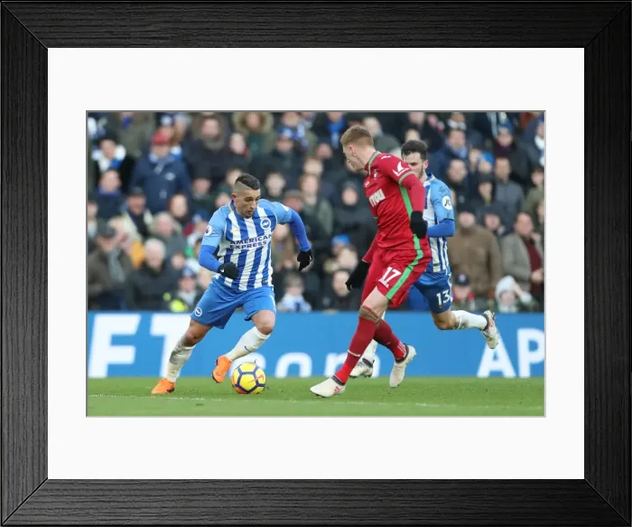 Framed Print : Intense Premier League Showdown: Brighton & Hove Albion vs Swansea City (24FEB18) Framed Print : Intense Premier League Showdown: Brighton & Hove Albion vs Swansea City (24FEB18)
