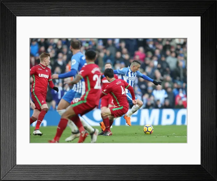 Framed Print : Intense Premier League Showdown: Brighton & Hove Albion vs Swansea City (24FEB18) Framed Print : Intense Premier League Showdown: Brighton & Hove Albion vs Swansea City (24FEB18)