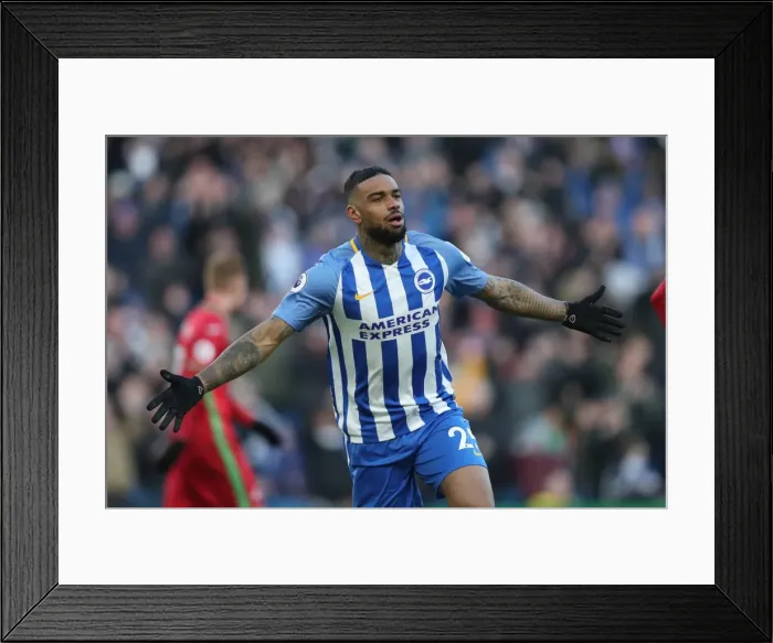 Framed Print : Intense Premier League Showdown: Brighton & Hove Albion vs Swansea City (24FEB18)