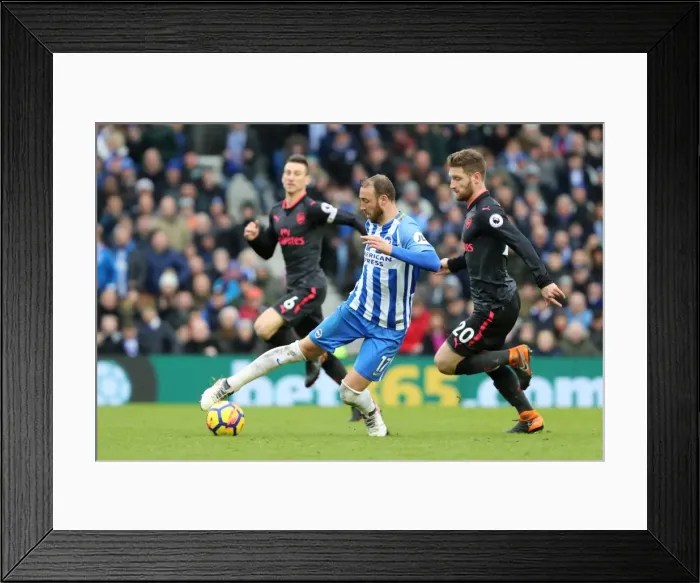 Framed Print : Brighton & Hove Albion's Glenn Murray in Action Against Arsenal - Premier League Clash, March 2018 Framed Print : Brighton & Hove Albion's Glenn Murray in Action Against Arsenal - Premier League Clash, March 2018