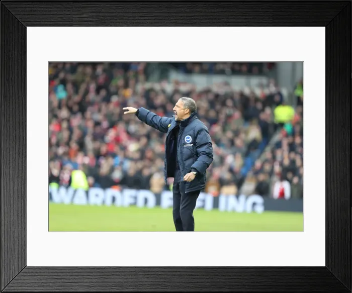 Framed Print : Chris Hughton Leads Brighton and Hove Albion Against Arsenal in Premier League Clash (04MAR18) Framed Print : Chris Hughton Leads Brighton and Hove Albion Against Arsenal in Premier League Clash (04MAR18)