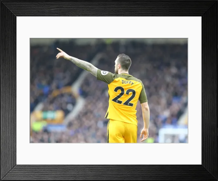 Framed Print : Intense Premier League Showdown: Everton vs. Brighton and Hove Albion at Goodison Park (10MAR18)