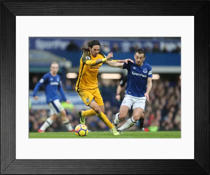 Framed Print : Intense Premier League Showdown: Everton vs. Brighton and Hove Albion at Goodison Park (10MAR18)