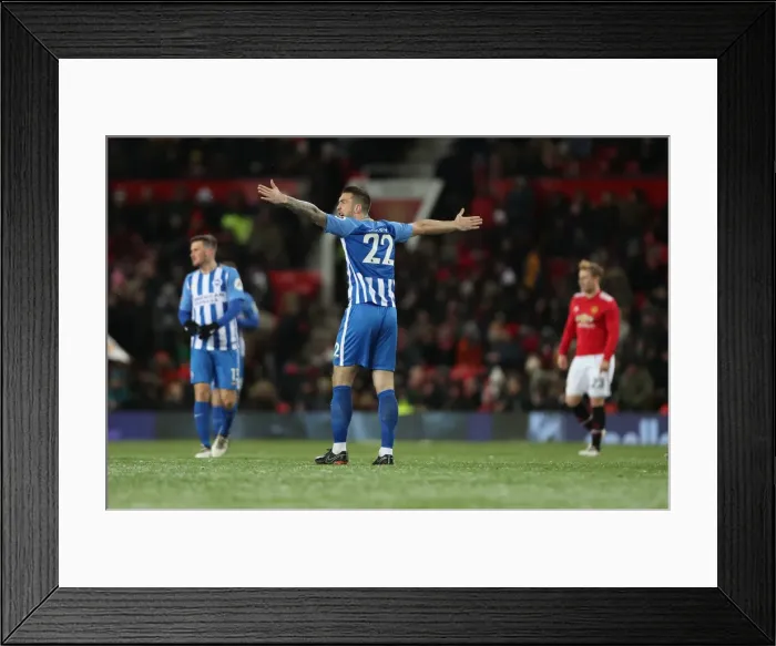 Framed Print : FA Cup Quarterfinal: Manchester United vs. Brighton and Hove Albion Showdown (17MAR18)