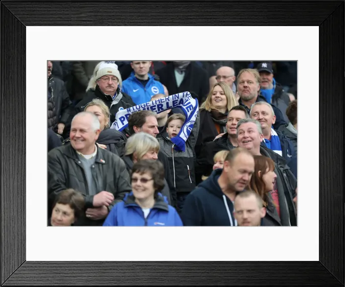 Framed Print : Brighton and Hove Albion vs Leicester City: Premier League Battle at American Express Community Stadium (31MAR18)