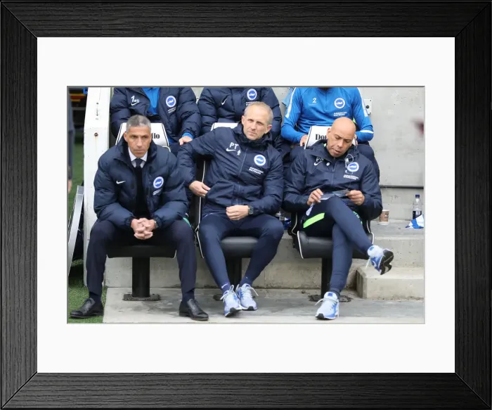 Framed Print : March Showdown: Brighton & Hove Albion vs. Leicester City in the Premier League (31March18) Framed Print : March Showdown: Brighton & Hove Albion vs. Leicester City in the Premier League (31March18)