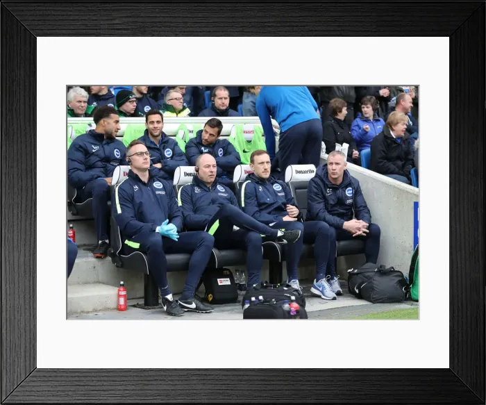 Framed Print : Intense Premier League Showdown: Brighton & Hove Albion vs. Leicester City (31MAR18) Framed Print : Intense Premier League Showdown: Brighton & Hove Albion vs. Leicester City (31MAR18)