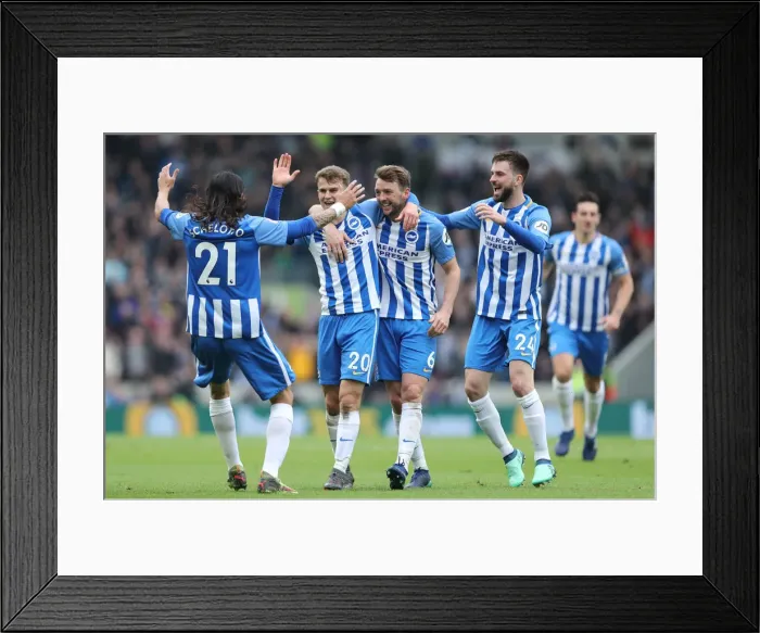 Framed Print : Brighton and Hove Albion vs. Huddersfield Town: Premier League Battle at American Express Community Stadium (07APR18) Framed Print : Brighton and Hove Albion vs. Huddersfield Town: Premier League Battle at American Express Community Stadium (07APR18)