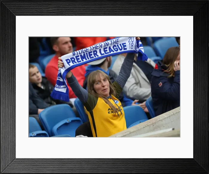 Framed Print : Premier League Showdown: Brighton & Hove Albion vs. Huddersfield Town (07APR18) - American Express Community Stadium Framed Print : Premier League Showdown: Brighton & Hove Albion vs. Huddersfield Town (07APR18) - American Express Community Stadium