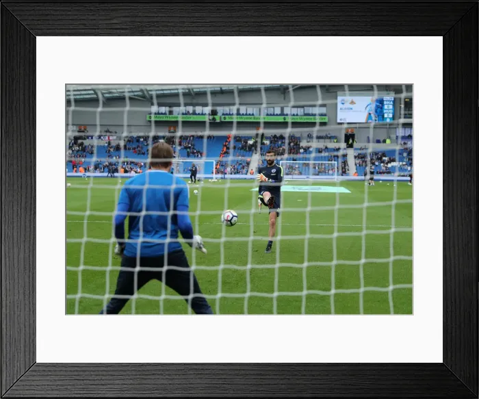 Framed Print : Brighton and Hove Albion vs. Huddersfield Town: A Premier League Clash at American Express Community Stadium (07APR18)