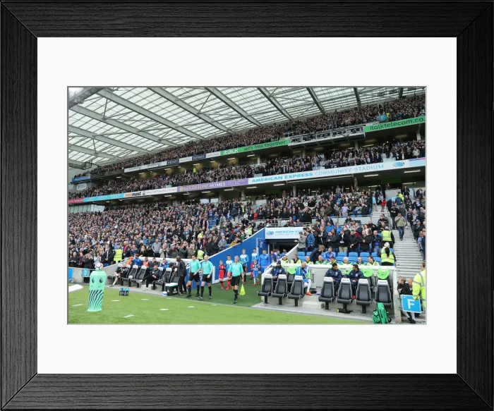 Framed Print : Premier League Showdown: Brighton & Hove Albion vs. Huddersfield Town (07APR18) - American Express Community Stadium Framed Print : Premier League Showdown: Brighton & Hove Albion vs. Huddersfield Town (07APR18) - American Express Community Stadium