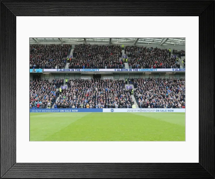 Framed Print : Brighton and Hove Albion vs. Huddersfield Town: Premier League Clash at American Express Community Stadium (07APR18)