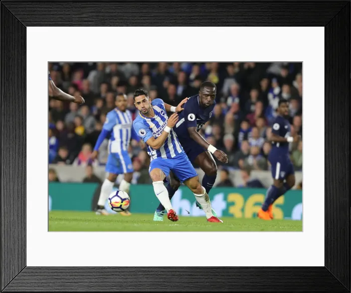 Framed Print : Kayal vs. Sissoko: Intense Midfield Battle in Brighton & Hove Albion vs. Tottenham Hotspur (17APR18)